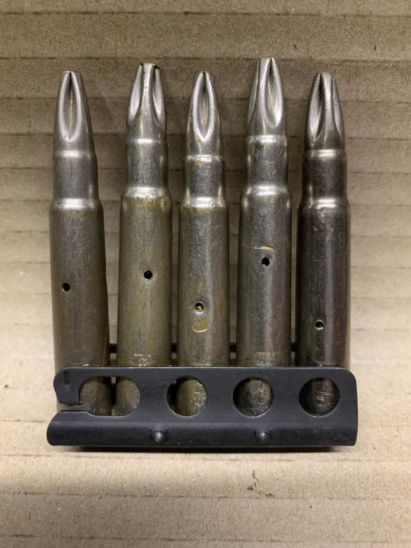 LEE ENFIELD 303 CLIP OF 5 INERT ROUNDS. UK SALES ONLY UK SALES ONLY....