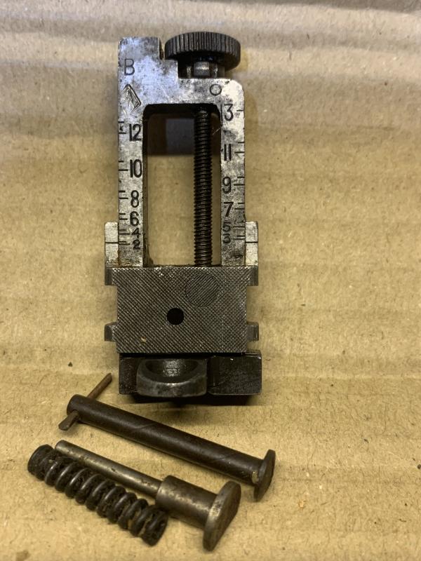 LEE ENFIELD No4 MK1 SINGER TYPE MILLED REAR SIGHT. GOOD WORKING ORDER WITH GOOD CLICKS