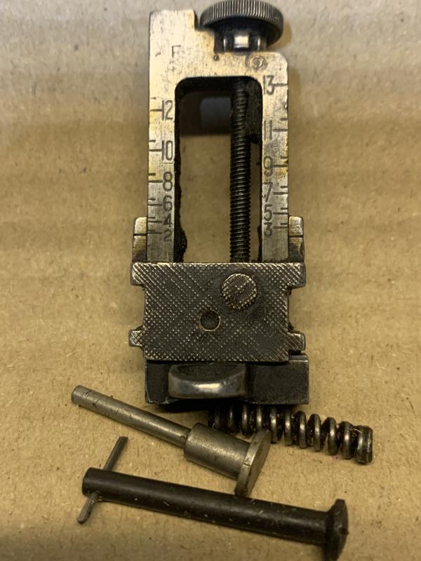 LEE ENFIELD No4 MK1 SINGER TYPE MILLED REAR SIGHT. GOOD WORKING ORDER WITH GOOD CLICKS 1