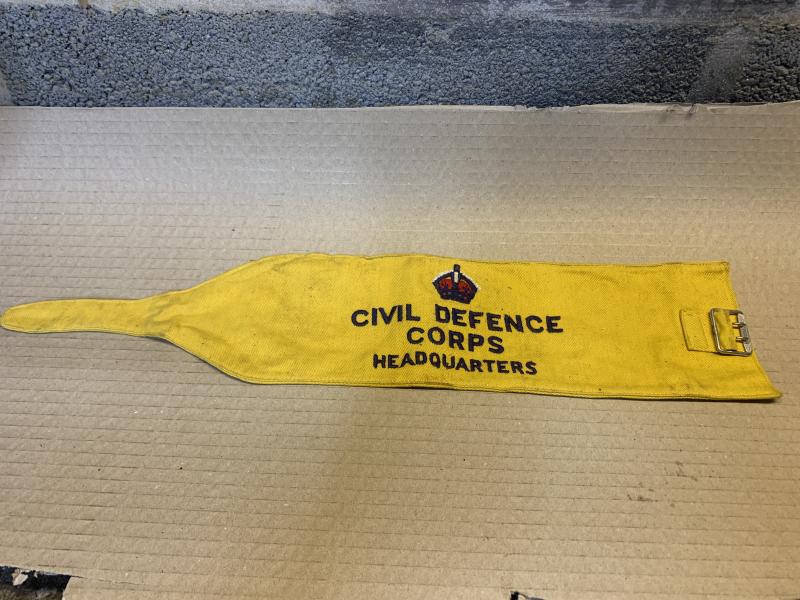 BRITISH CIVIL DEFENCE CORPS HEADQUARTERS' ARM BAND