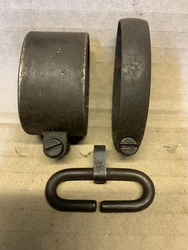 LEE ENFIELD No4 MILLED LONGBRANCH MARKED BAND SET. ALL PARTS LB MARKED