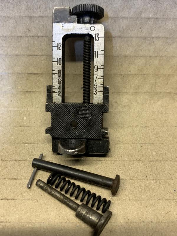 LEE ENFIELD No4 MK1 SINGER TYPE MILLED REAR SIGHT. GOOD WORKING ORDER WITH GOOD CLICKS