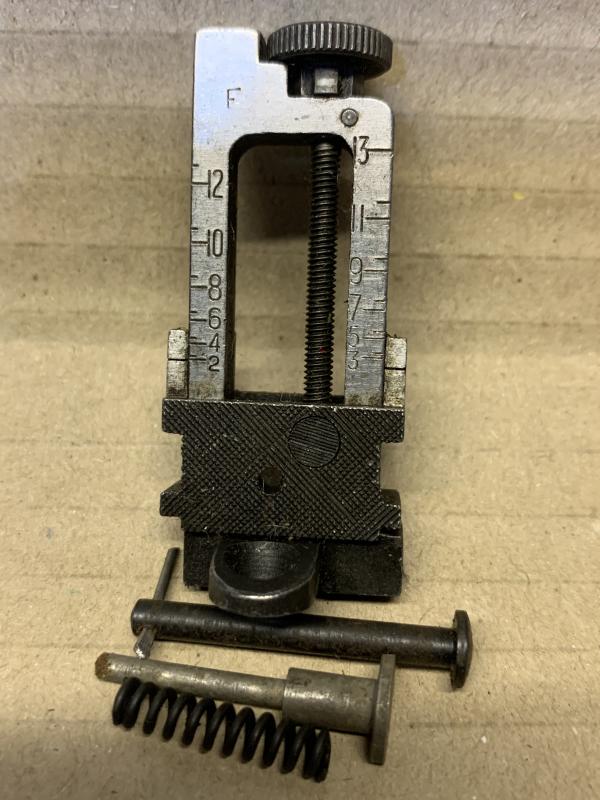 LEE ENFIELD No4 MK1 SINGER TYPE MILLED REAR SIGHT. GOOD WORKING ORDER WITH GOOD CLICKS FAZAKERLEY MARKED.