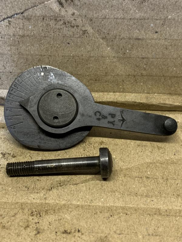 ENFIELD P14/P17 FRONT VOLLEY DIAL SIGHT AND POINTER. POINTER IS COPY.